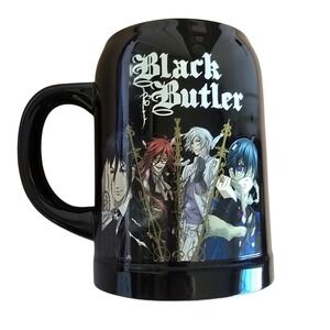 Black Butler Anime Ceramic Beer Stein Mug Sebastian Ciel Grell Undertaker 2015‎
